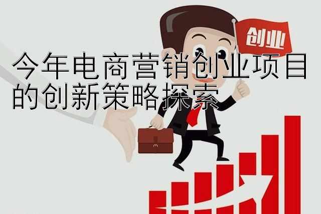 今年电商营销创业项目的创新策略探索