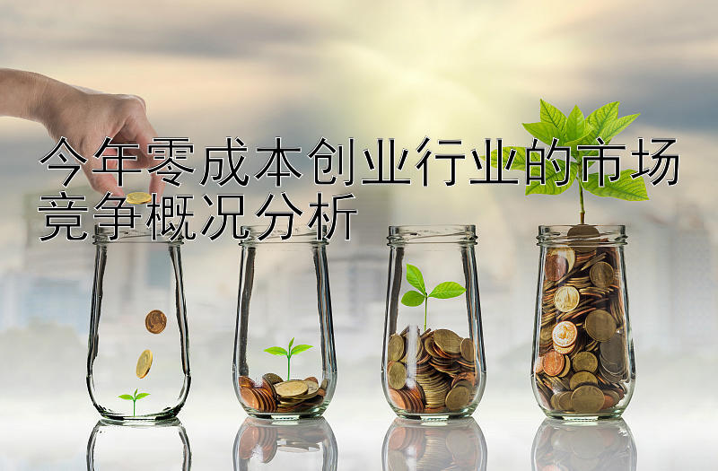 今年零成本创业行业的市场竞争概况分析