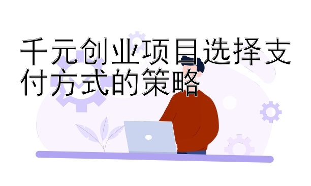 千元创业项目选择支付方式的策略