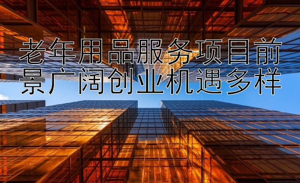 老年用品服务项目前景广阔创业机遇多样