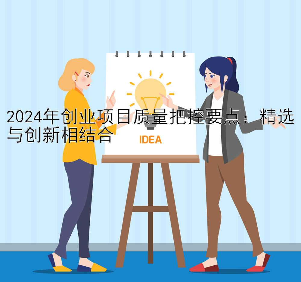 2024年创业项目质量把控要点：精选与创新相结合