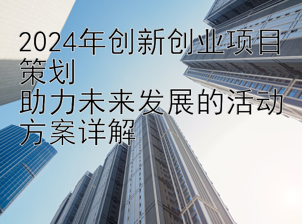 2024年创新创业项目策划  
助力未来发展的活动方案详解