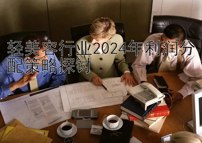 轻美容行业2024年利润分配策略探讨