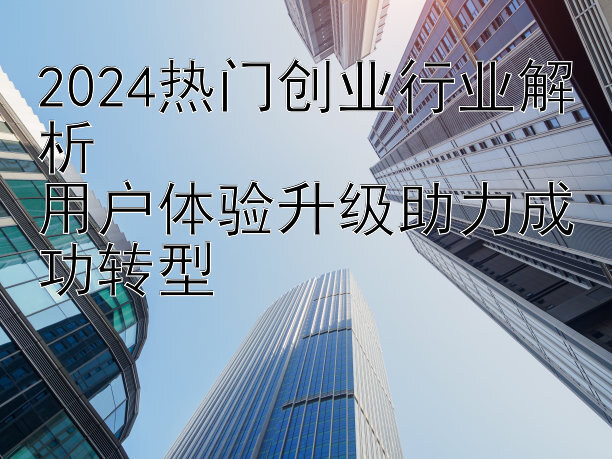 2024热门创业行业解析  
用户体验升级助力成功转型